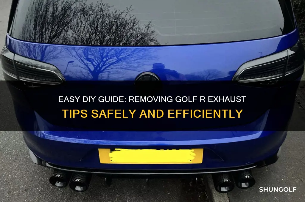 how to remove golf r exhaust tips