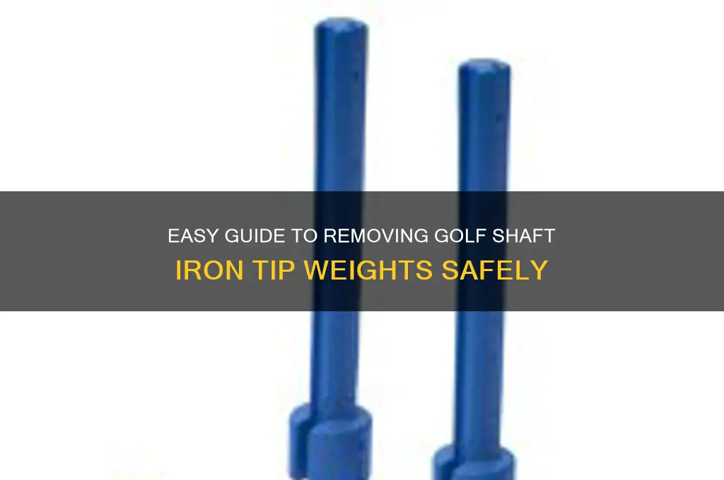 how to remove golf shaft iron tip weight