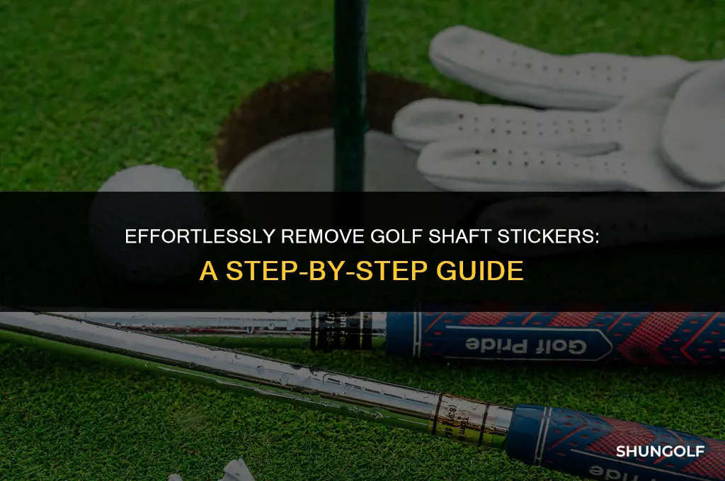 how to remove golf shaft stickers