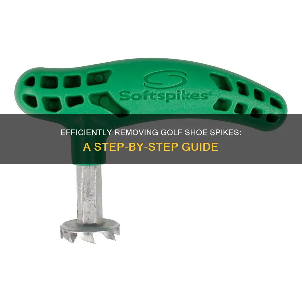 how to remove golf show spikes