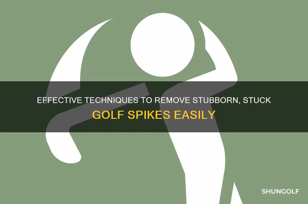 how to remove golf spikes that are stuck