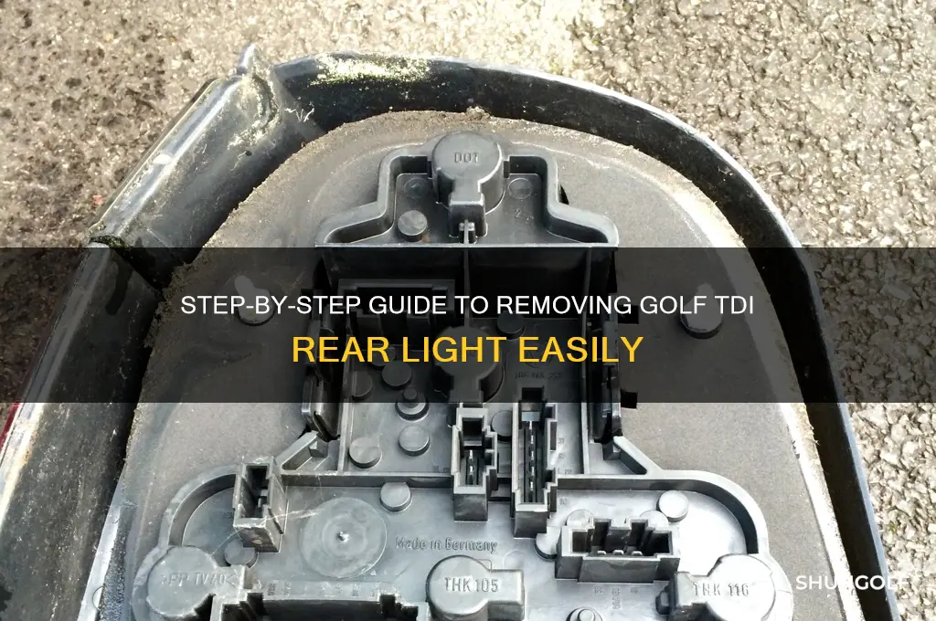 how to remove golf tdi rear light