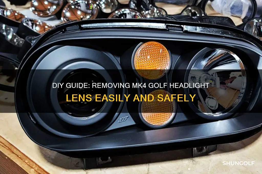 how to remove headlight lens mk4 golf