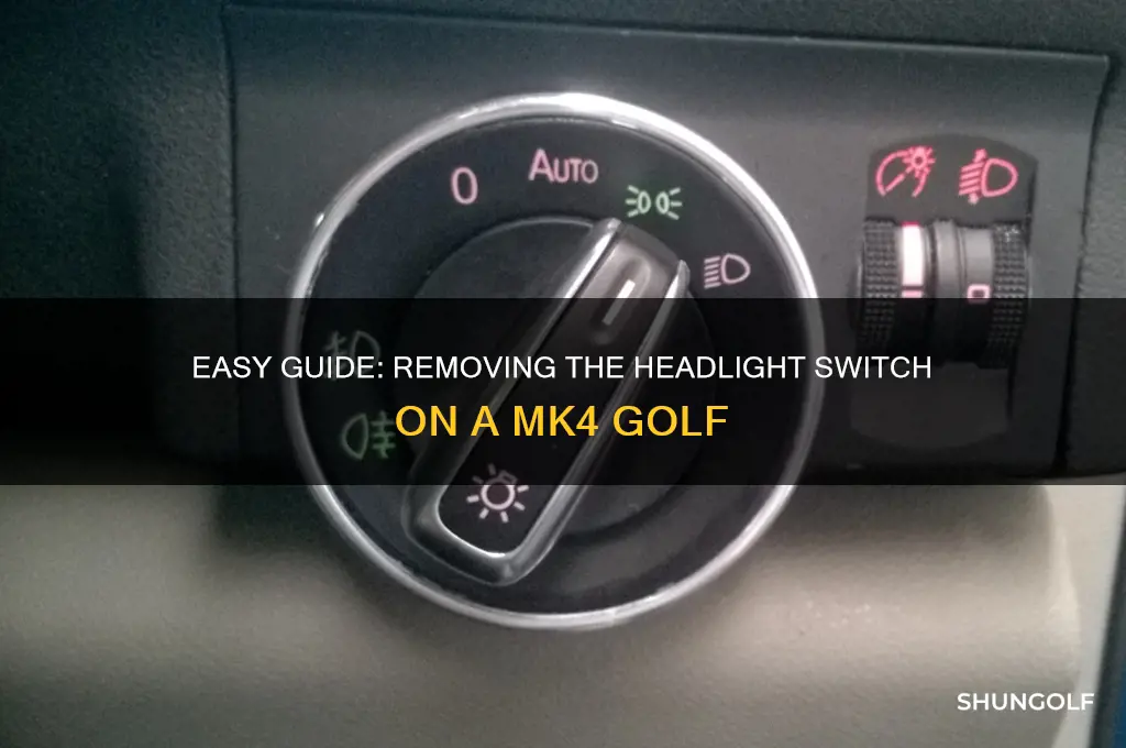 how to remove headlight switch mk4 golf