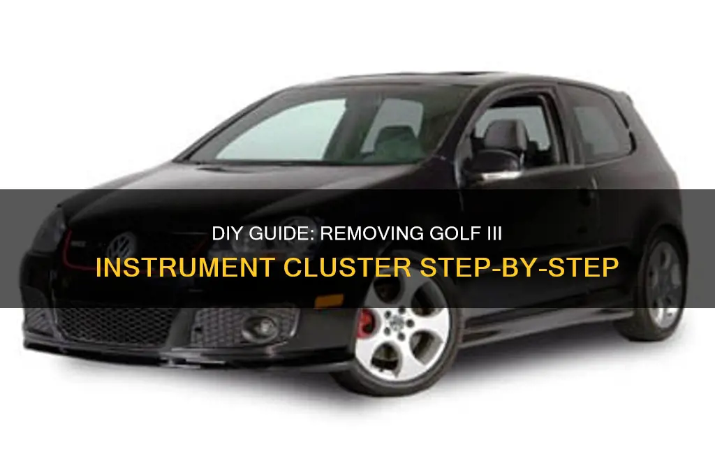 how to remove instrument cluster golf iii