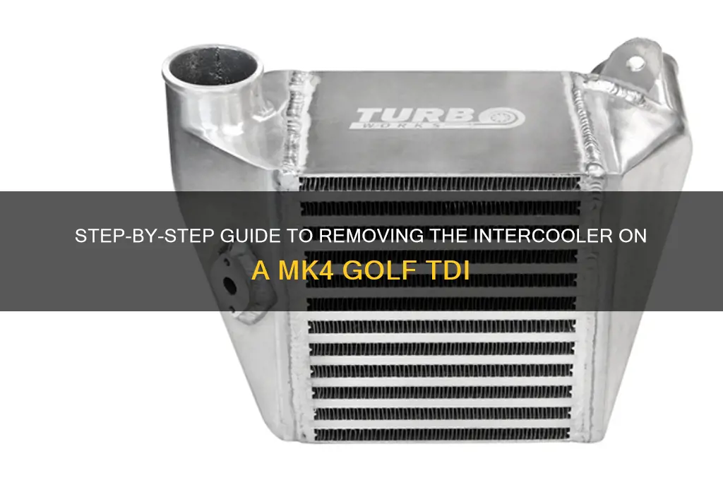 how to remove intercooler mk4 golf tdi