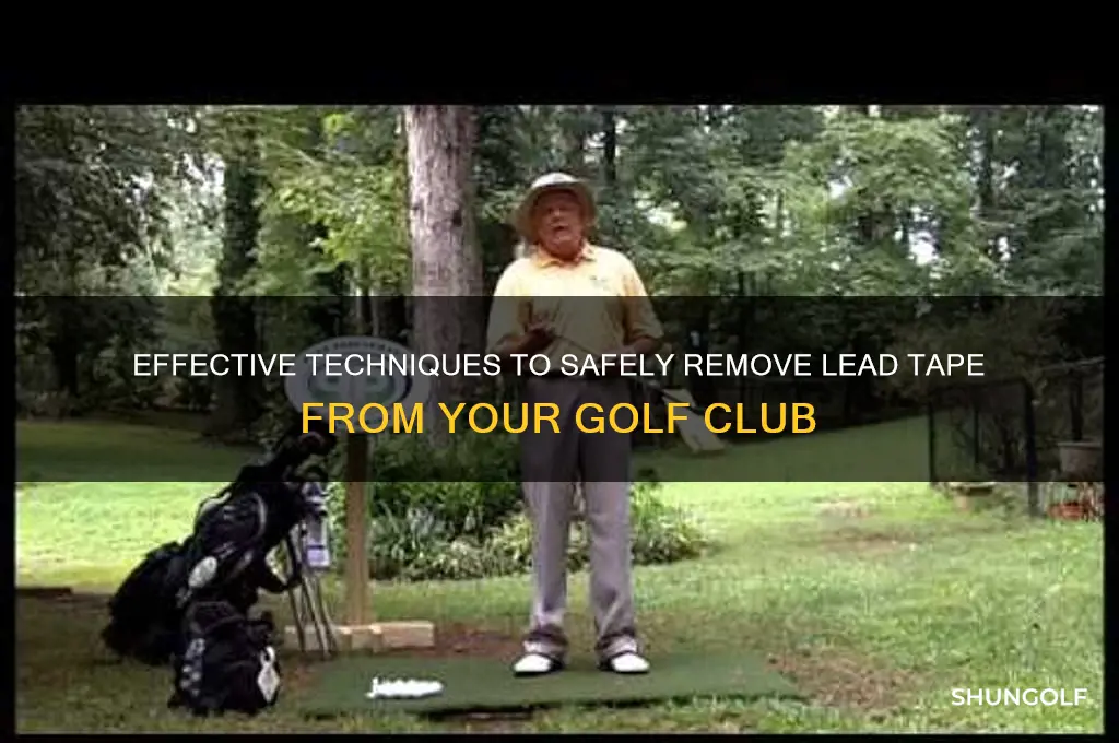 how to remove lead tape from golf club