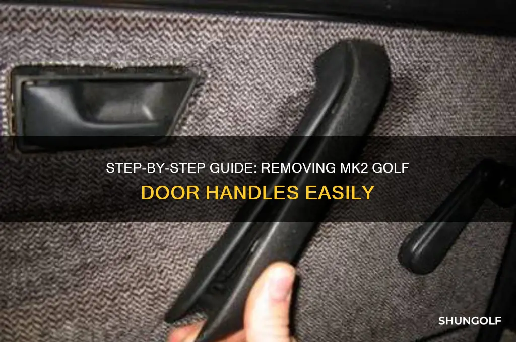 how to remove mk2 golf door handles