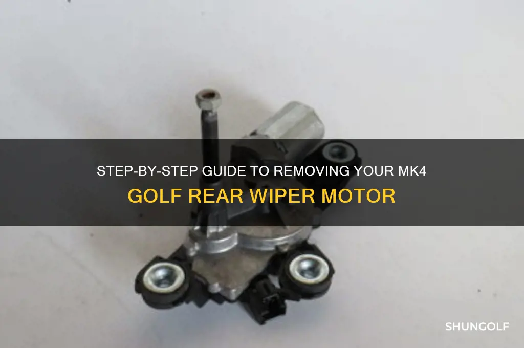 how to remove mk4 golf rear wiper motor