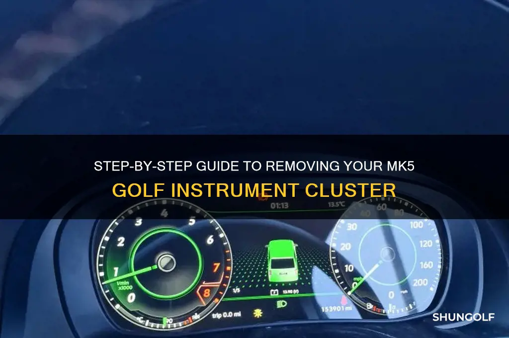 how to remove mk5 golf instrument cluster