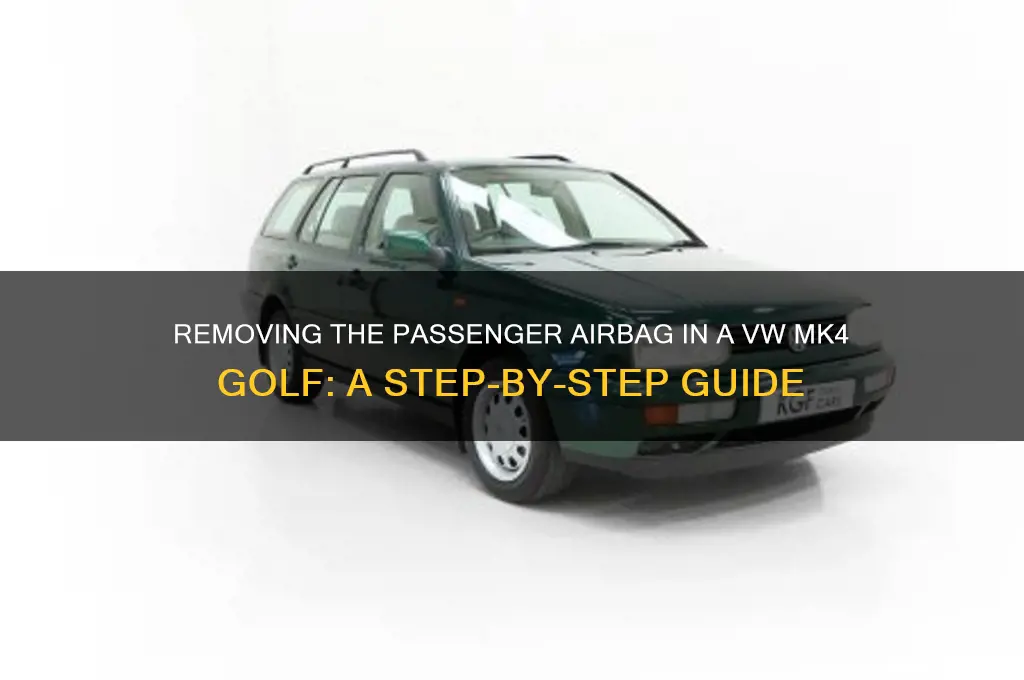 how to remove passenger airbag mk4 golf