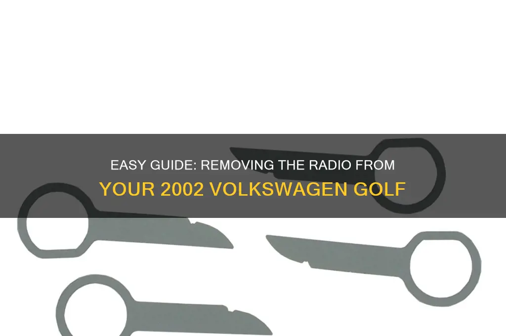 how to remove radio from 2002 golf