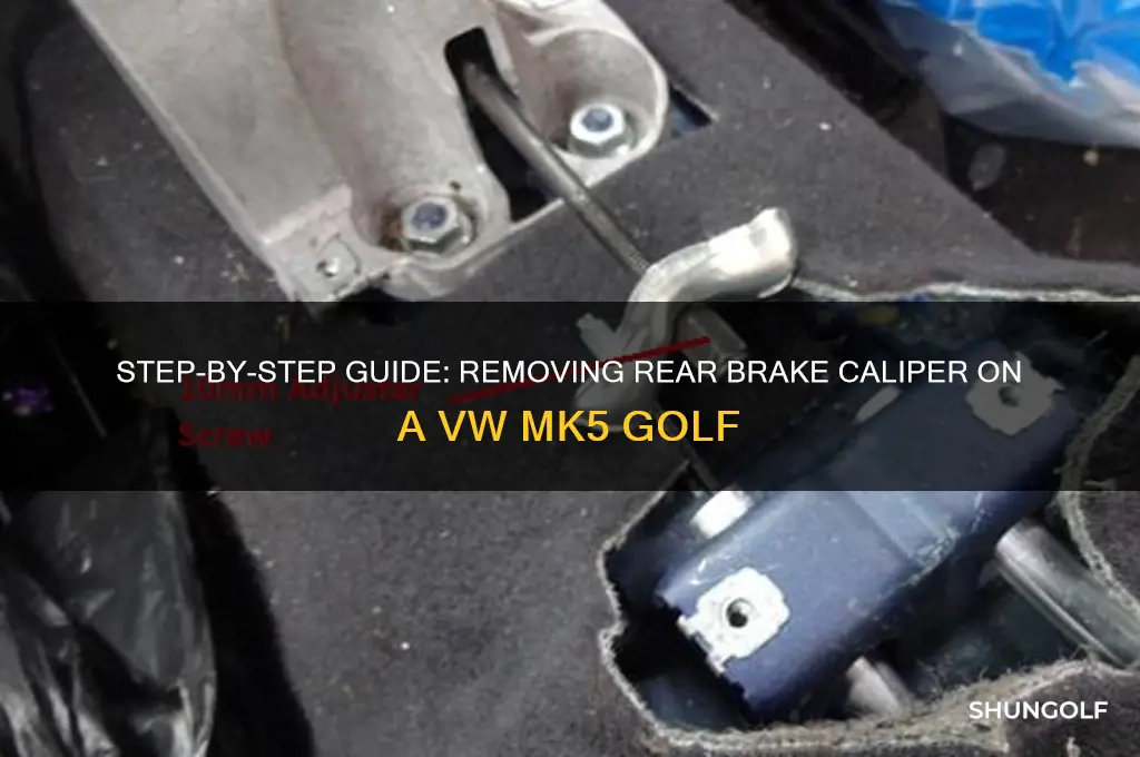 how to remove rear brake caliper mk5 golf