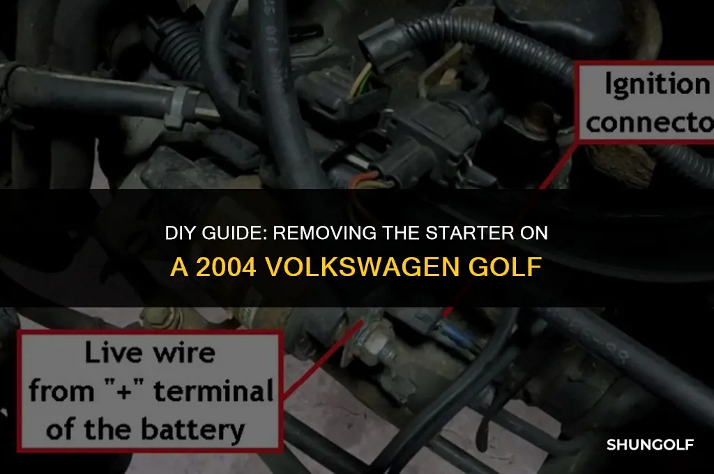 how to remove starter for a 2004 volkswagen golf