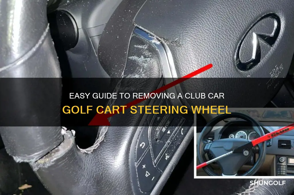 how to remove steering wheel from club car golf cart