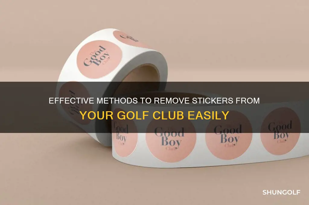 how to remove sticker from golf club