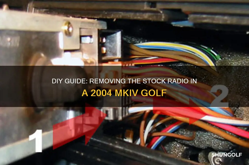 how to remove stock radio in 2004 mkiv golf