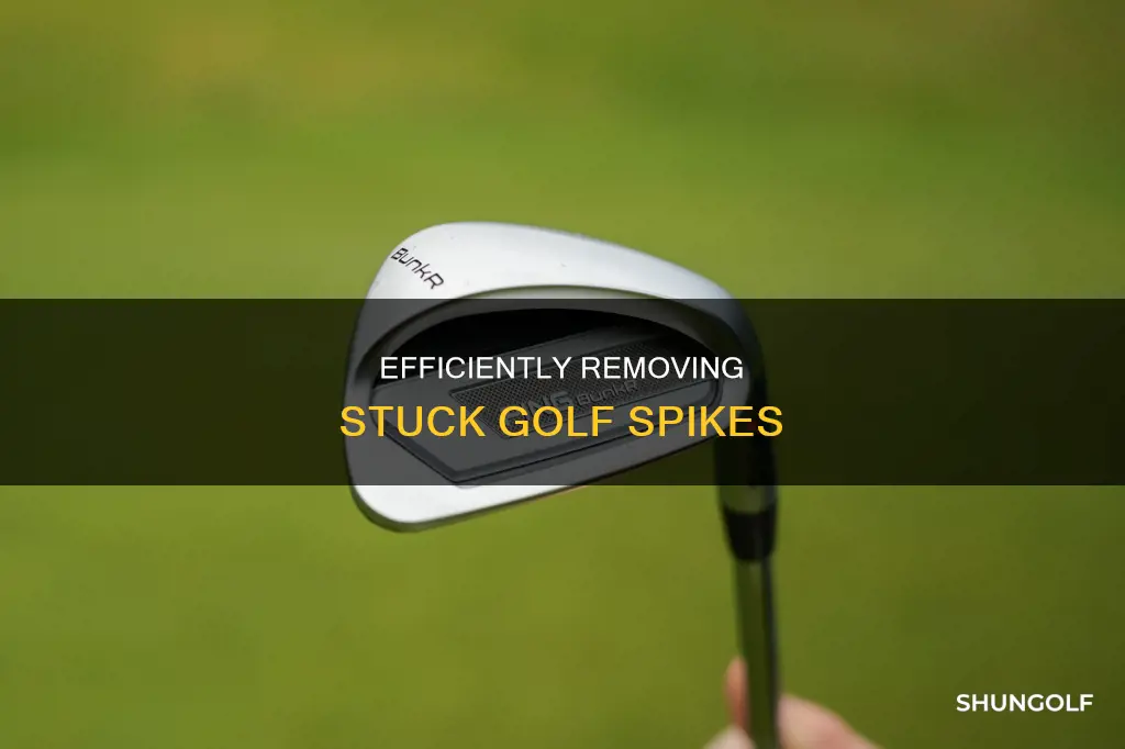 how to remove stuck golf spikes