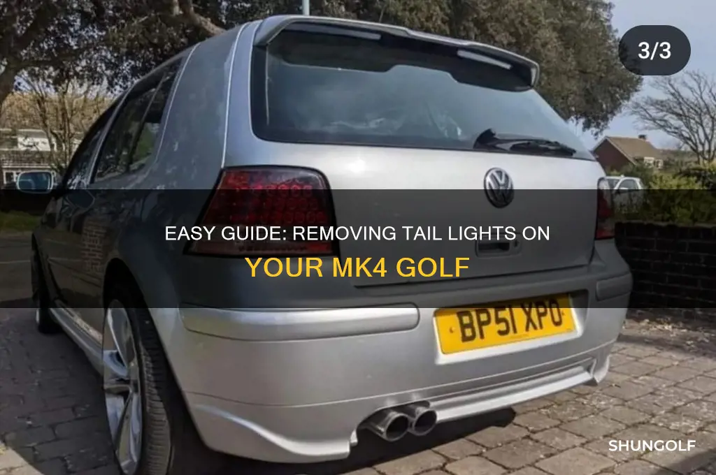 how to remove tail lights mk4 golf