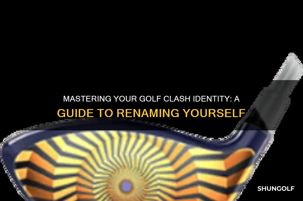 how to rename yourself in golf clash