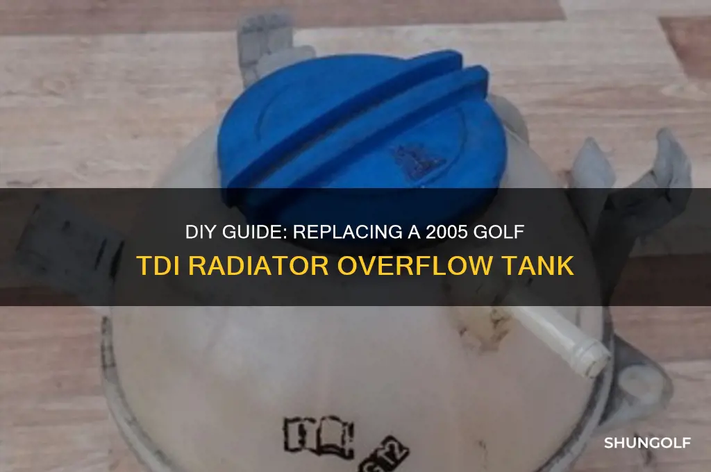 how to replace a radiator overflow tank 05 golf tdi