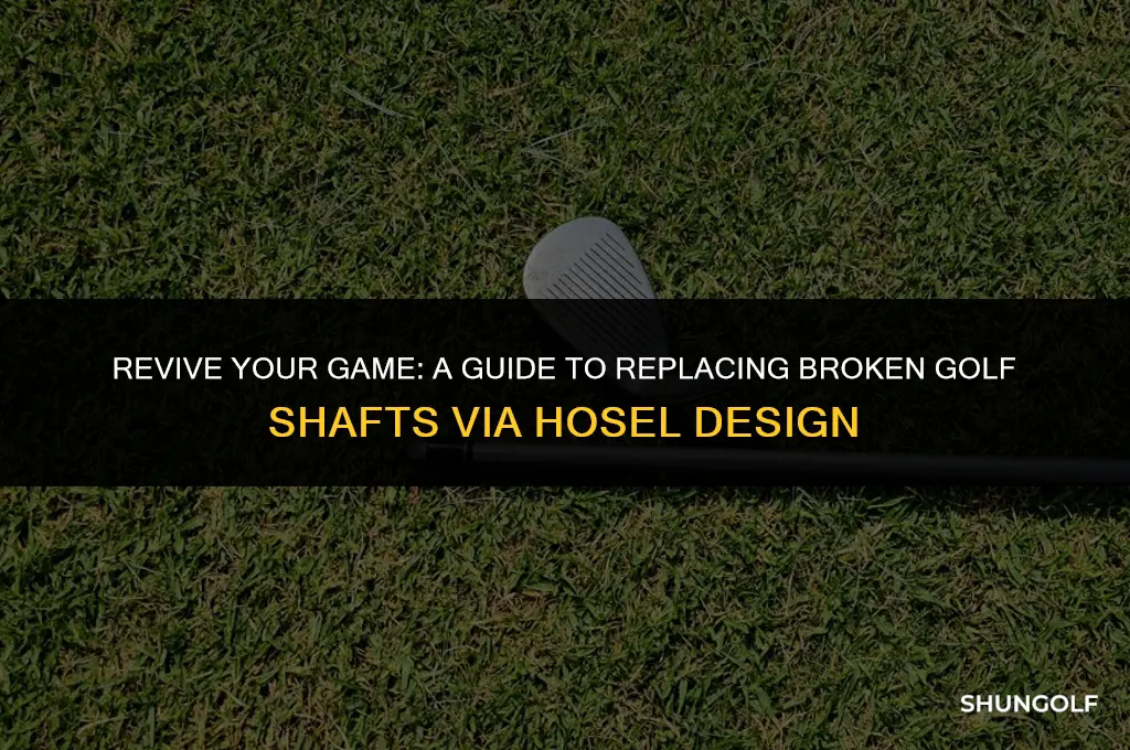 how to replace broken golf shaft through hosel design