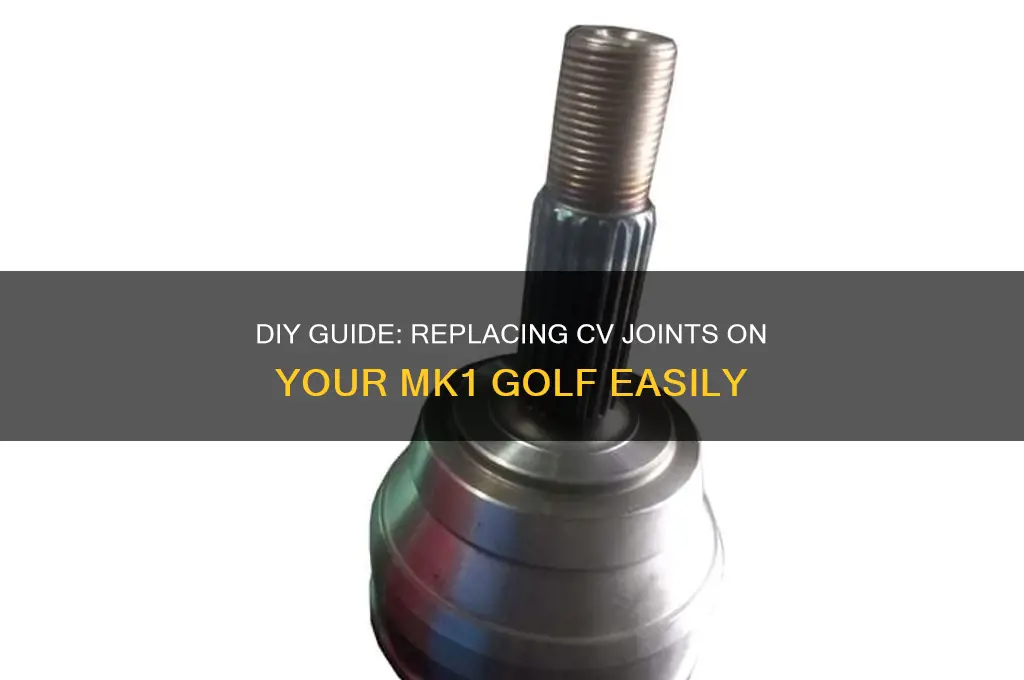 how to replace cv joints on mk1 golf