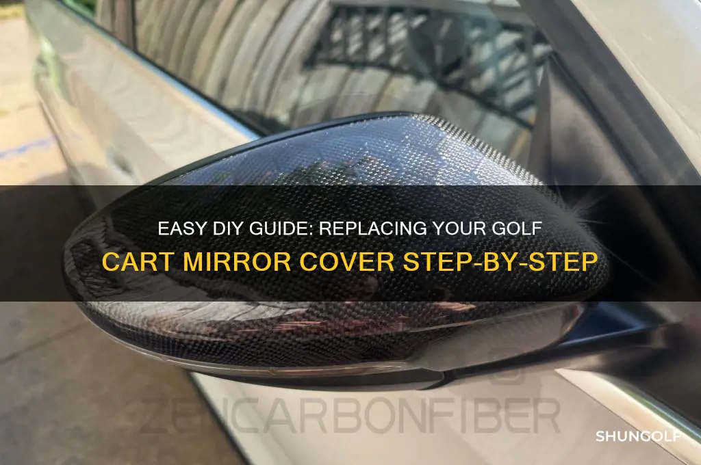 how to replace golf car mirror cover
