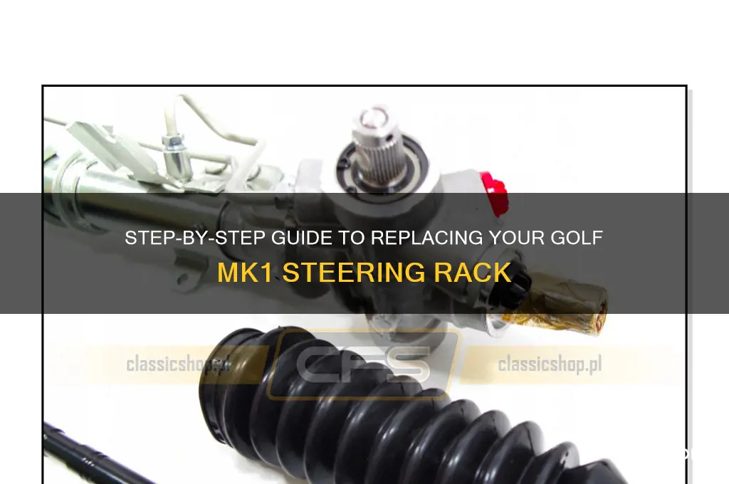 how to replace golf mk1 steering rack