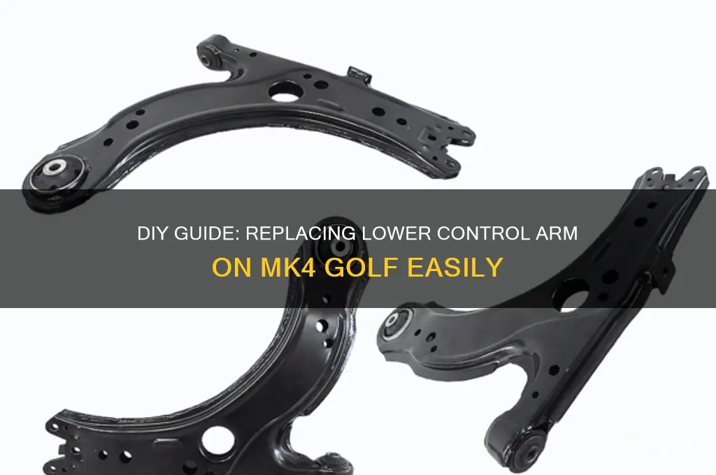 how to replace lower control arm mk4 golf