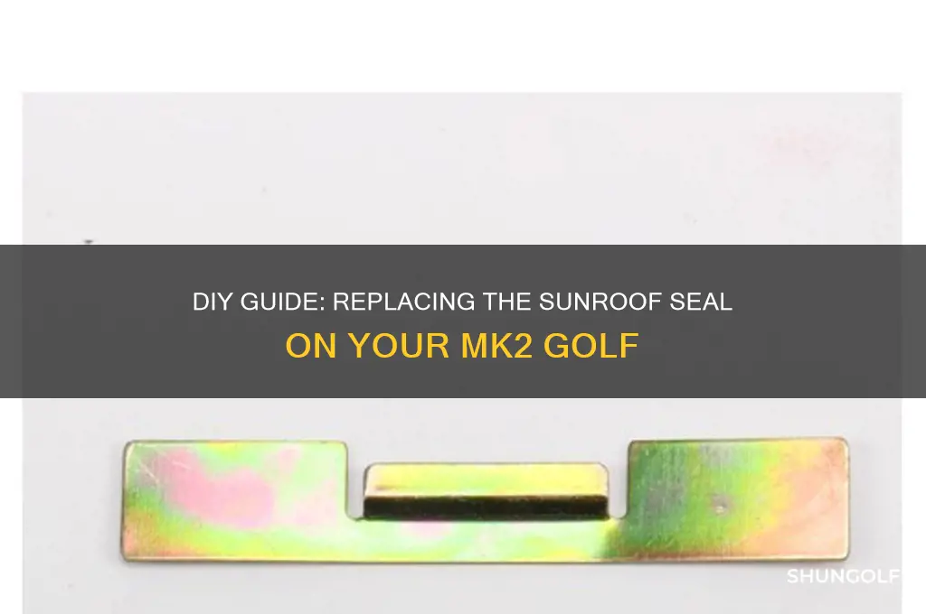 how to replace mk2 golf sunroof seal