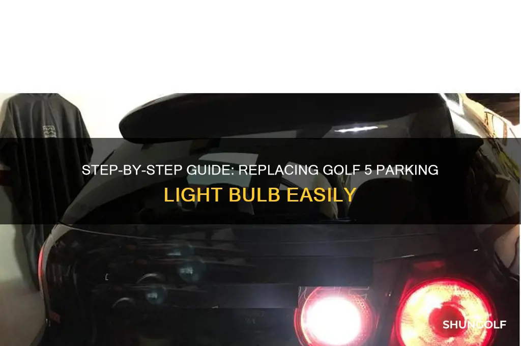 how to replace parking light bulb golf 5