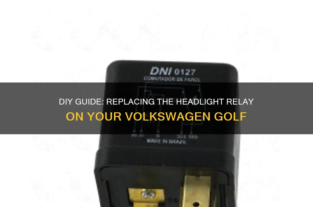 how to replace the headlight relay on a volkswagen golf