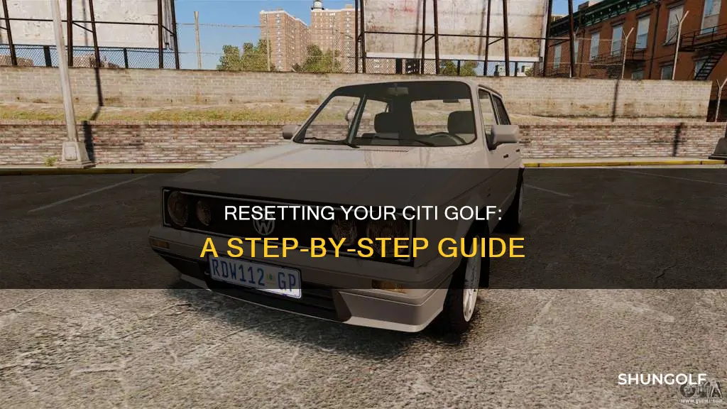 how to reset a citi golf
