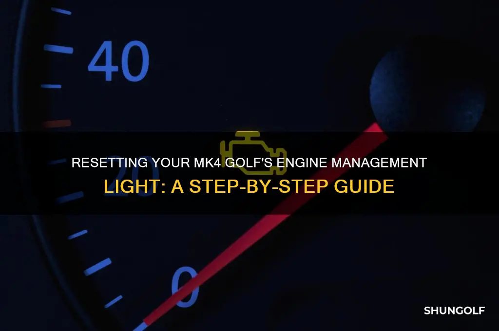 how to reset engine management light on mk4 golf