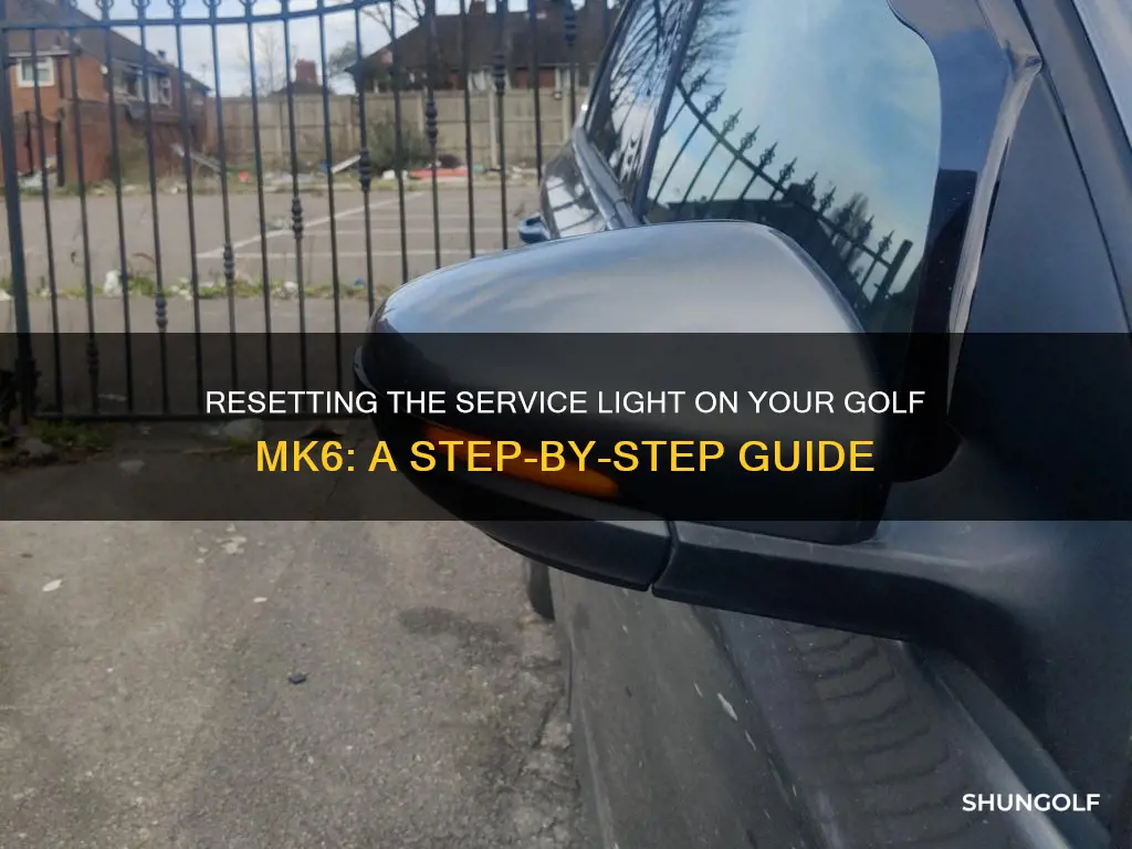 how to reset golf mk6 service