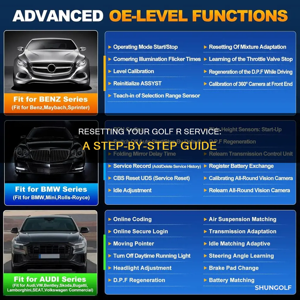 how to reset golf r service