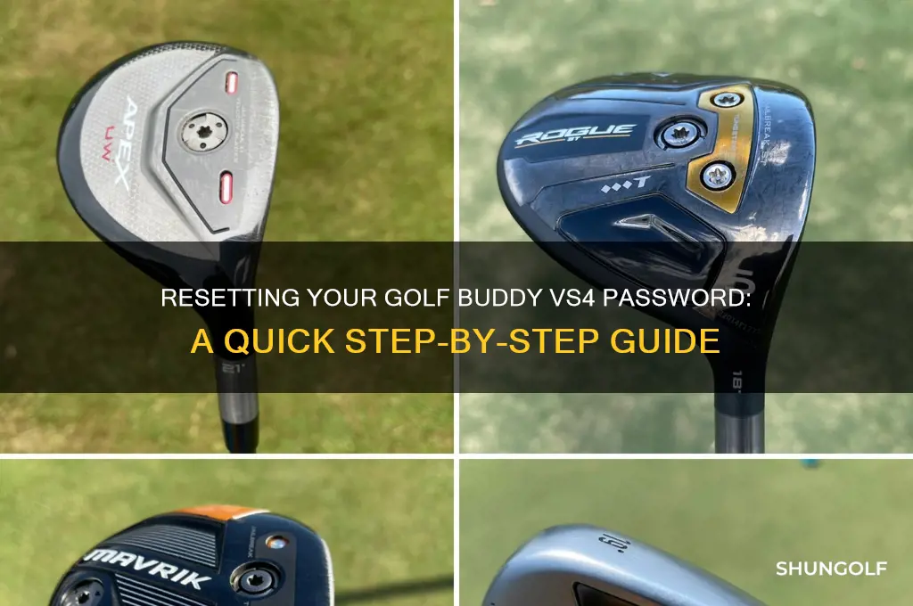 how to reset your password in golf buddy vs4