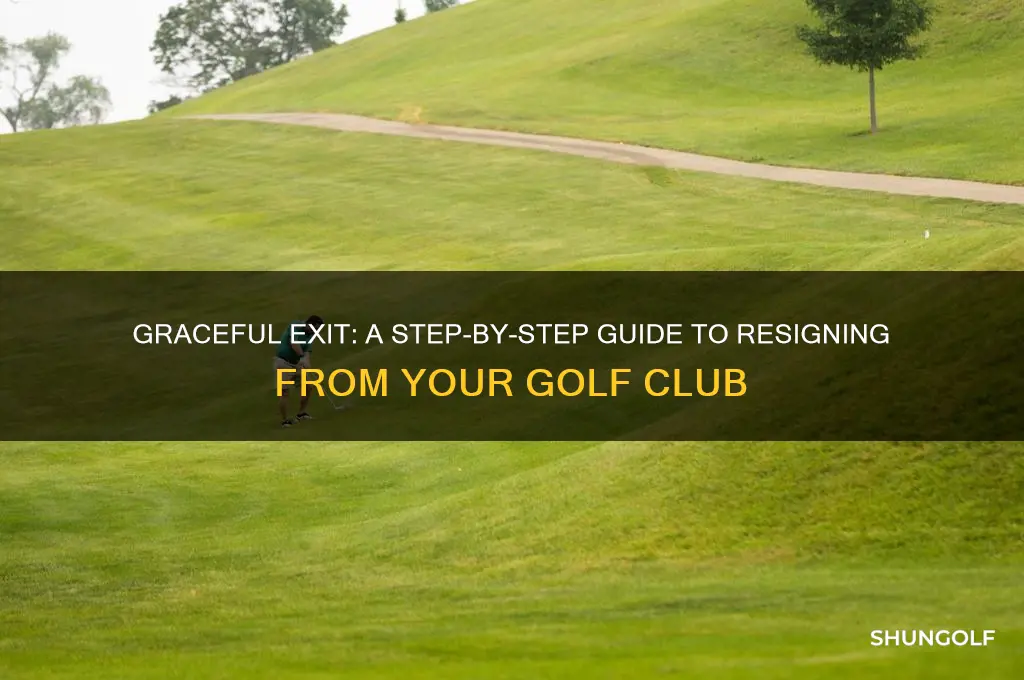 how to resign from a golf club