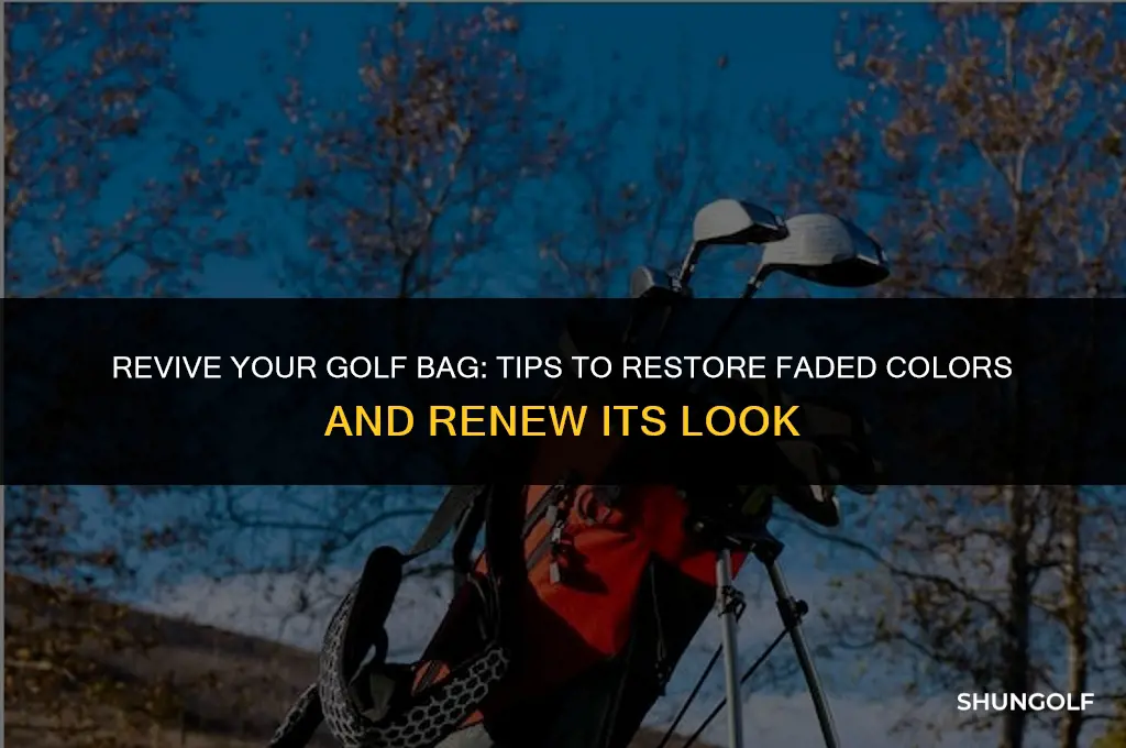 how to restore faded golf bag