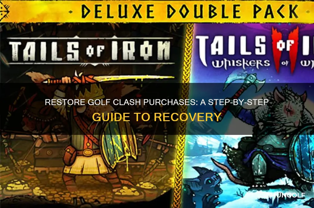 how to restore purchases in golf clash