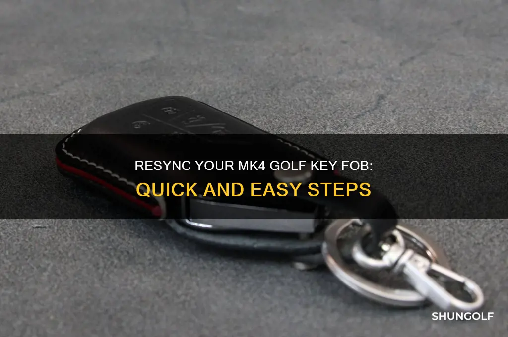 how to resync mk4 golf key fob