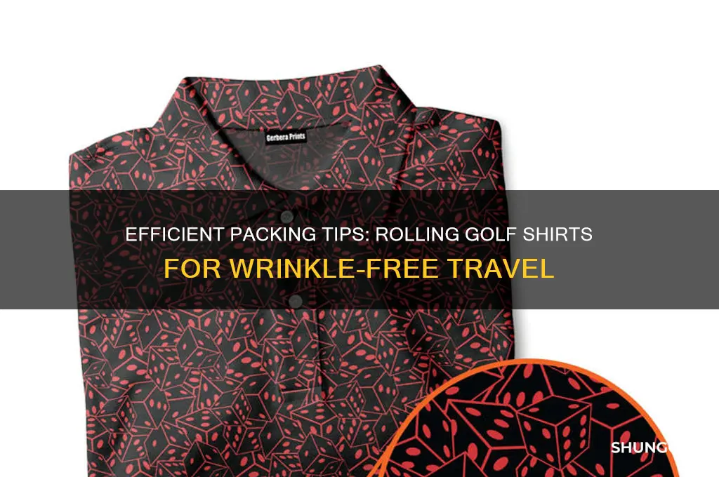 how to roll golf shirts for packing