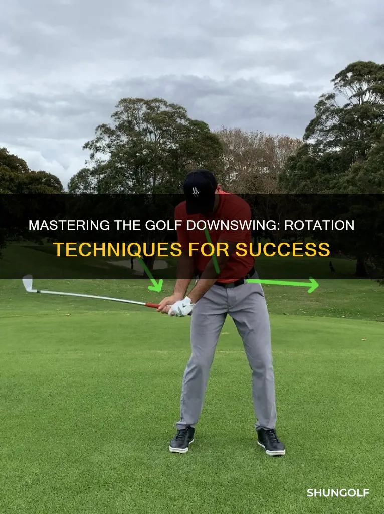 how to rotate in golf downswing