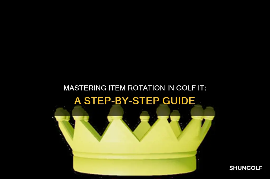 how to rotate item in golf it