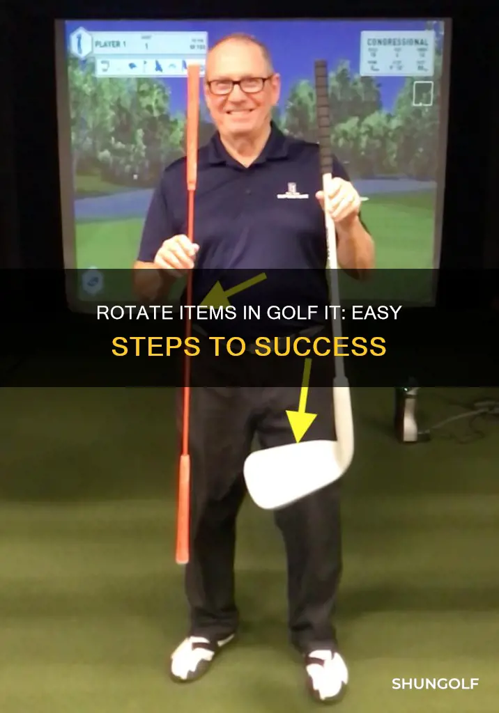 how to rotate items golf it