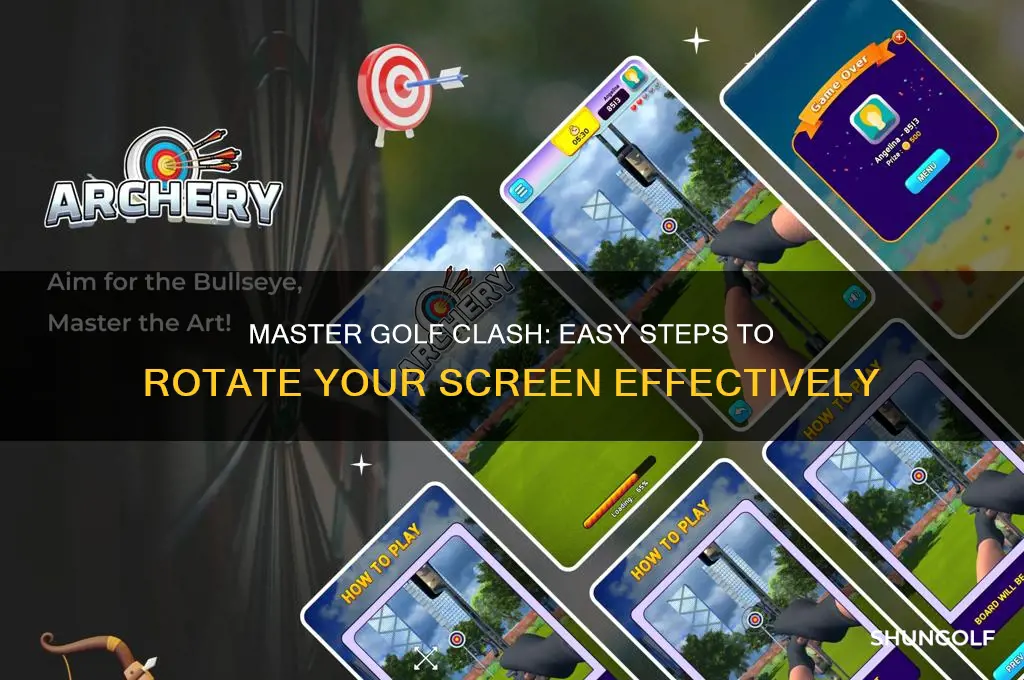 how to rotate screen on golf clash