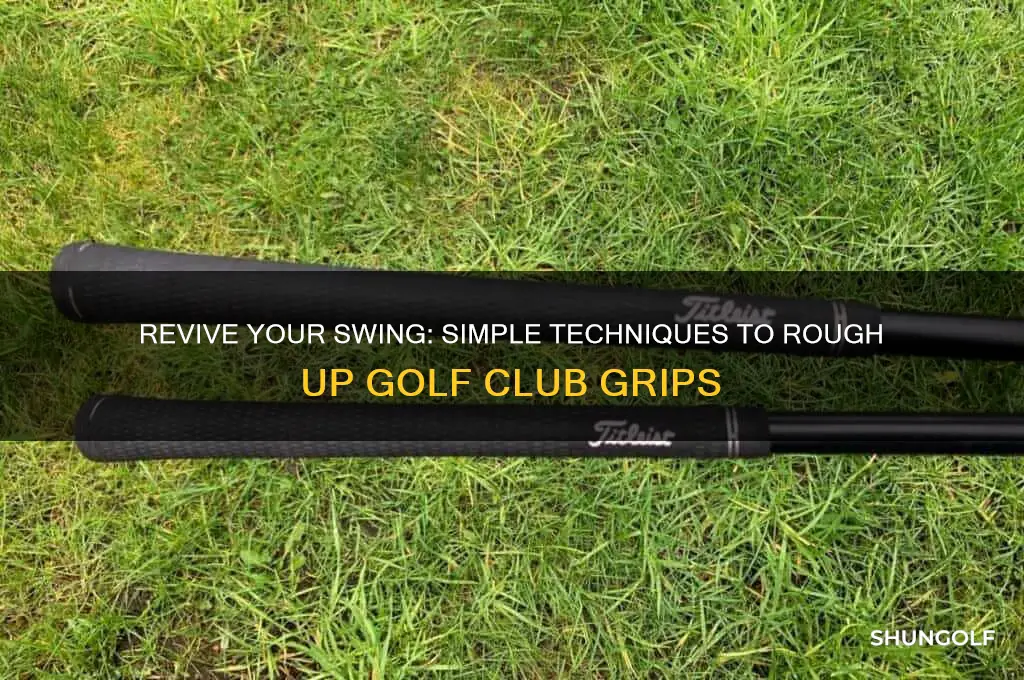 how to rough up golf club grips