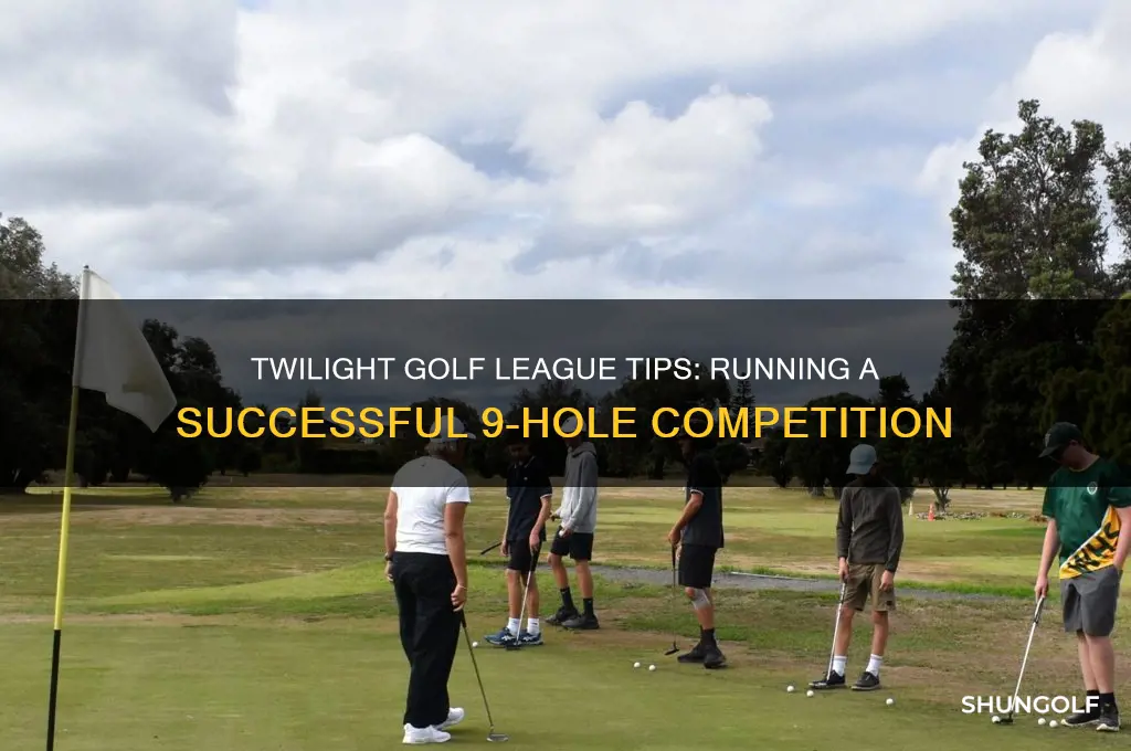 how to run a 9 hole golf twilight league
