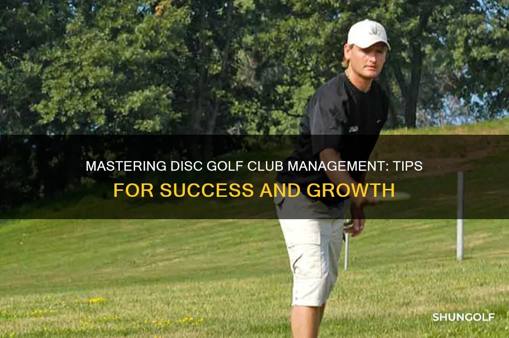 how to run a disc golf club